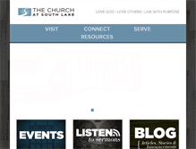 Tablet Screenshot of churchatsouthlake.com